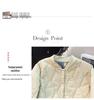 Petite Winter Argyle Lightweight Cotton-Padded Baseball Jacket
