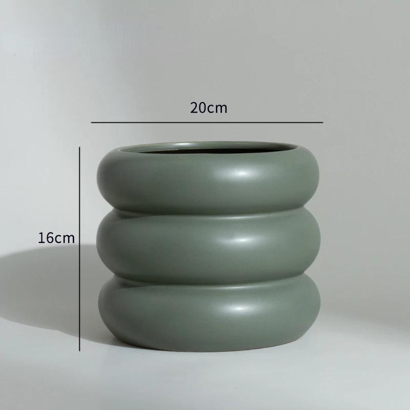 

Вегетарианское дышащее керамическое мясистое кашпо для растений в скандинавском стиле INS Современный минималистский индивидуальный арт-объект Зеленый редис оливковый