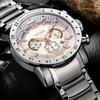 Original Quartz Men Watch Stainless Steel Business Wrist Watches Clock Men Big Dial Waterproof Luminous Relogio Masculino