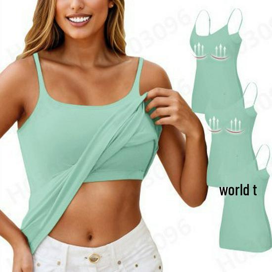 Modal Camisole with Built-in Chest Pad and Stylish Back Design