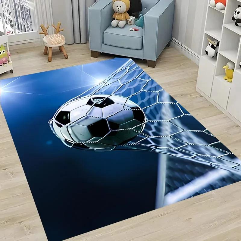 Tappeto a tema sport di palla Tappetino da pavimento da calcio cartone animato per decorazione camera da letto bambini Tappeti grandi aree da calcio Tappeto per ingresso soggiorno casa