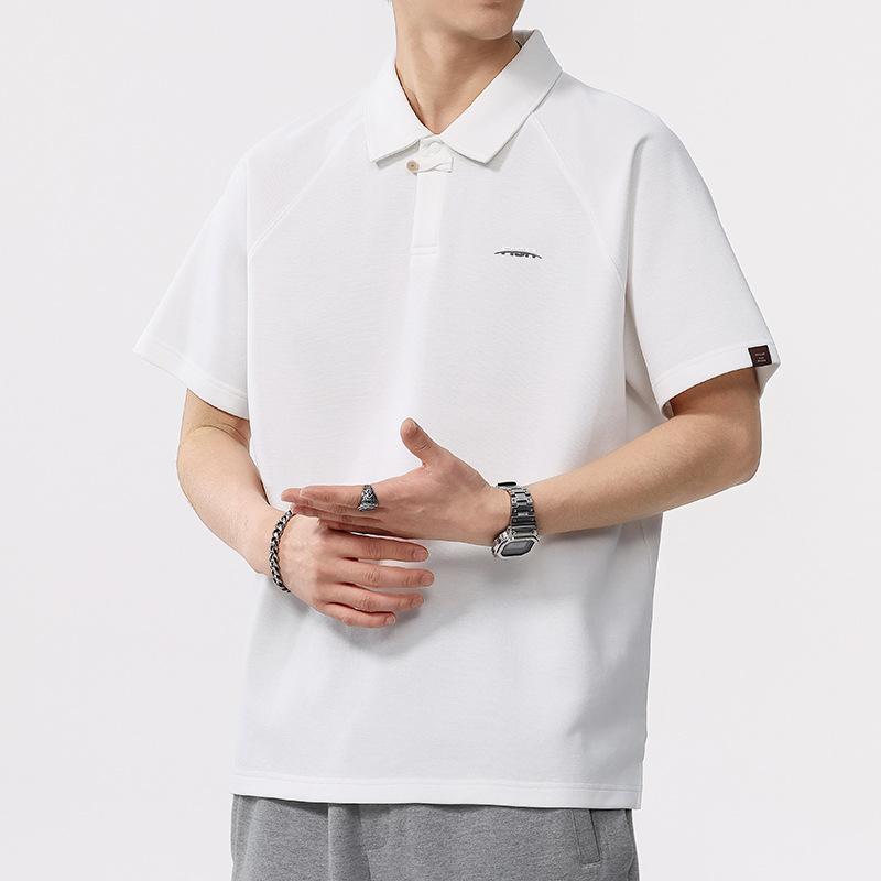 

Новая летняя мужская базовая рубашка поло с коротким рукавом в американском ретро-стиле, свободного кроя, мужская футболка с коротким рукавом 4XL