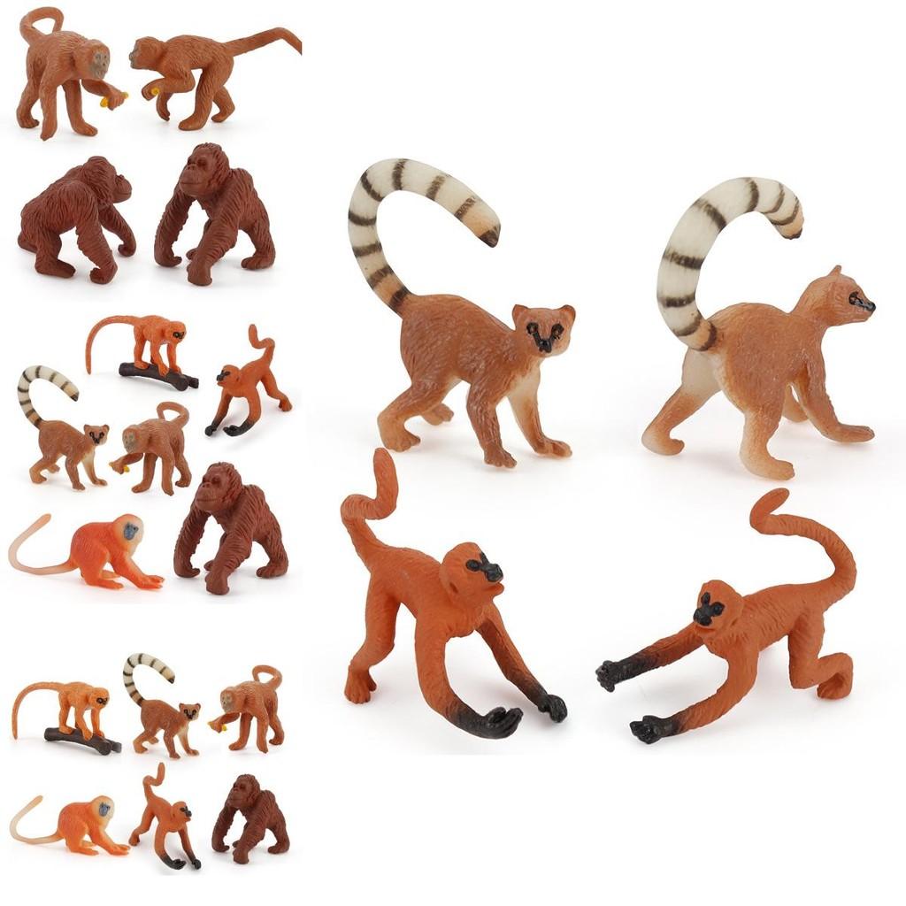 Lifelike Monkey Figurine Plastic Sculpture For Wildlife Education And Decoration