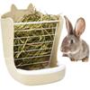 Anti Scratching Rabbit Cage Bowl Fixable 2 in 1 Food Trough Fixed Hay Feeder Holder  Small Animal