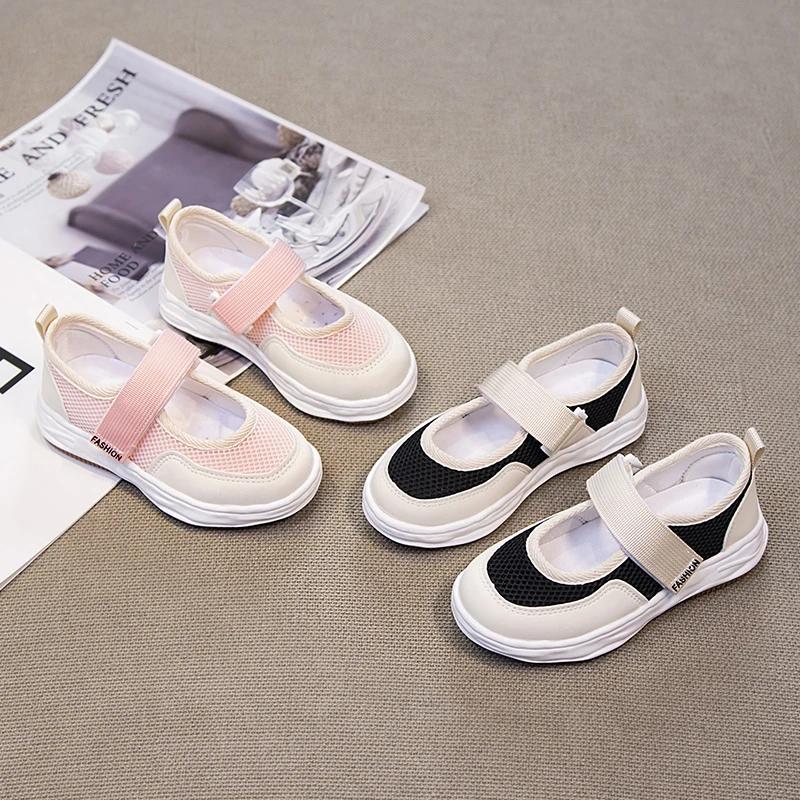 Kids Sneakers 2024 Spring Summer Fashion Breathable Girls Casual Shoes Air Mesh Classic Ins Hot Children School Shoes Soft Tide