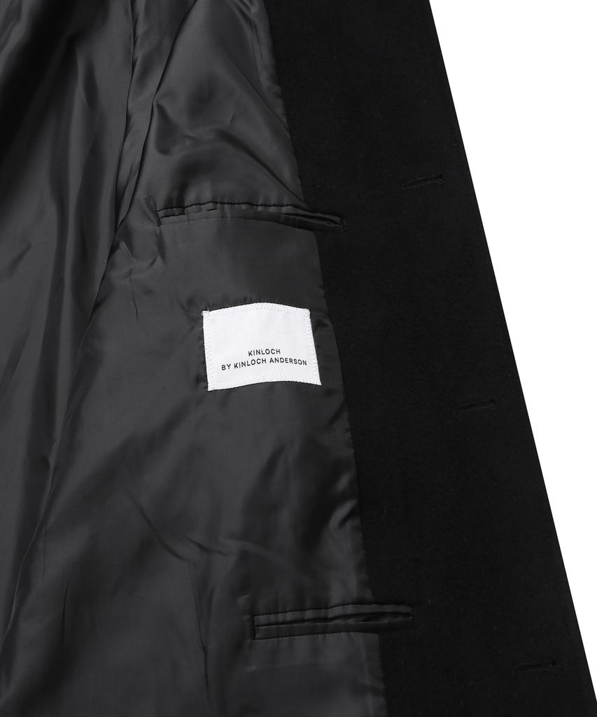 Connect Kinloch Oversized Balmacaan Coat (Black)