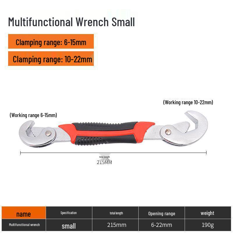 Adjustable Self-Locking Wrench Set: Quick-Open Industrial-Grade Tool for Household Repairs