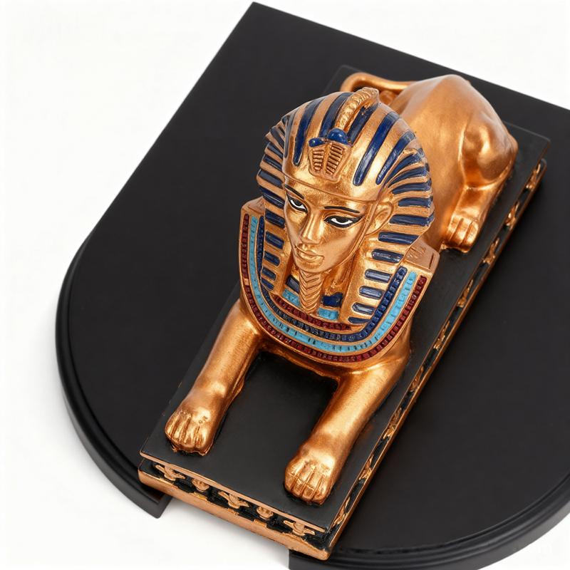 Ancient Egypt Sphinx Pharaoh Ornament Resin Statue Handicraft Souvenir Gift Museum Mysterious Mummy Decoration