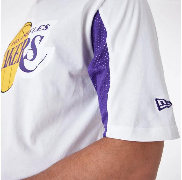 New Era Kurzarm-T-Shirt NBA Mesh Panel Los Angeles Lakers