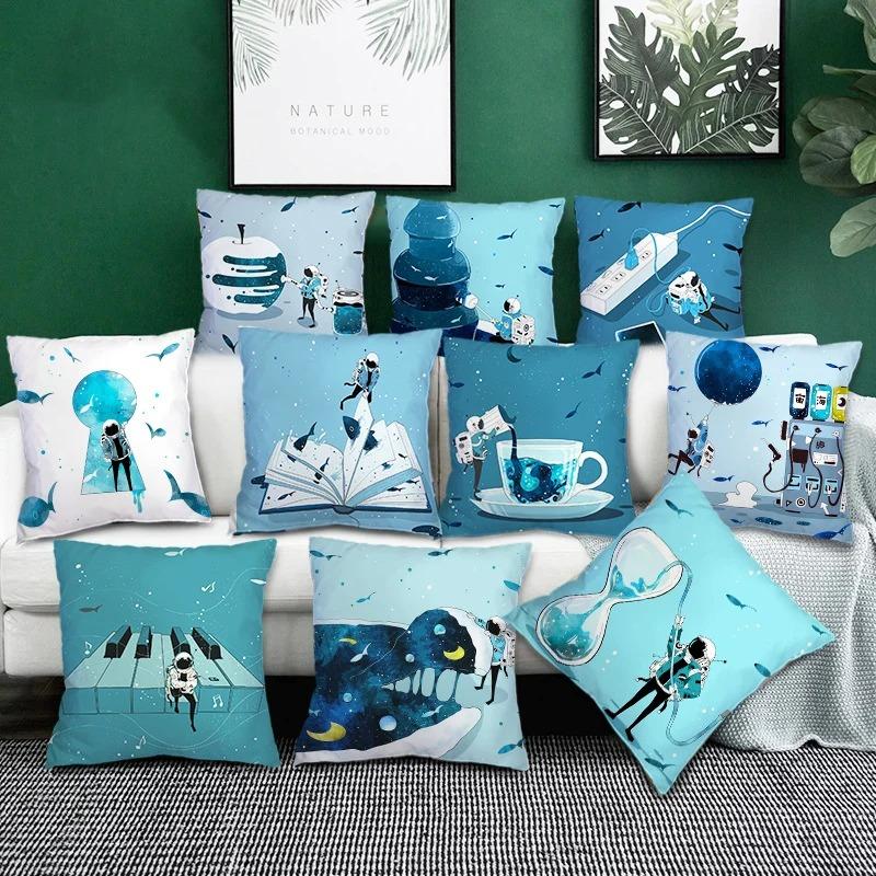 Astronaut Decorative Pillowcase Office Living Room Car Ornaments Home Pillowcase