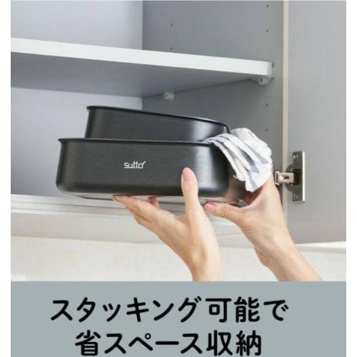 Sutto 5-Piece Induction-Compatible Frying Pan Set (Includes a Square Frying Pan, a Black Frying Pan with Detachable Handles, a Deep Frying Pan S, a De