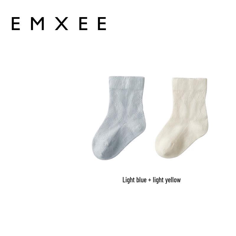 EMXEE Infant Elastic Silky Cotton Mid-Calf Socks 14-16