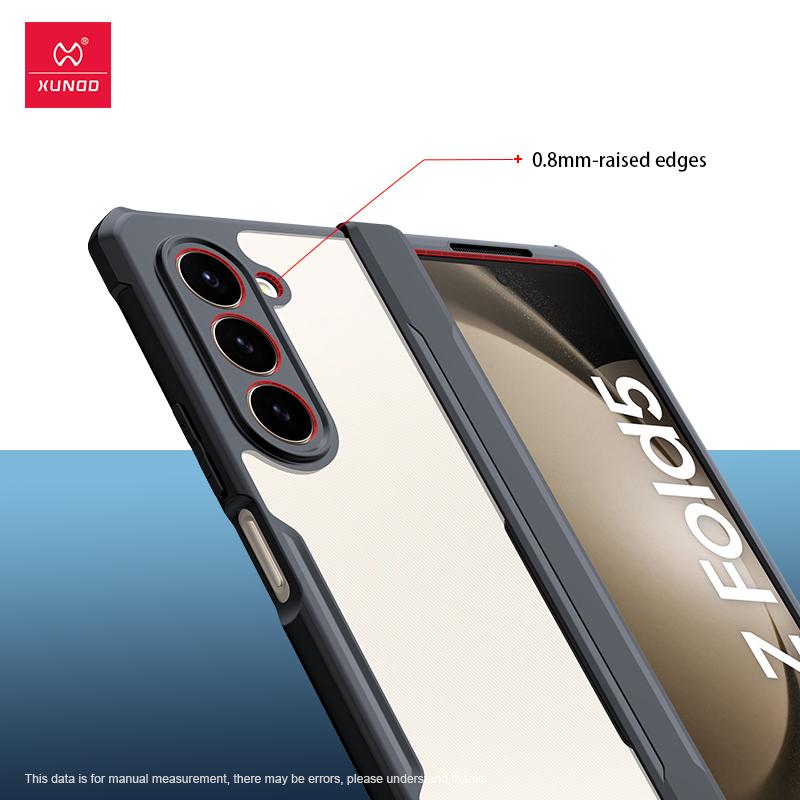Xundd Foldable Case For Samsung Galaxy Z Fold 3 4 5 6 Fold 7 Airbag Shockproof Shell Glass&PC&TPU Protection Cover