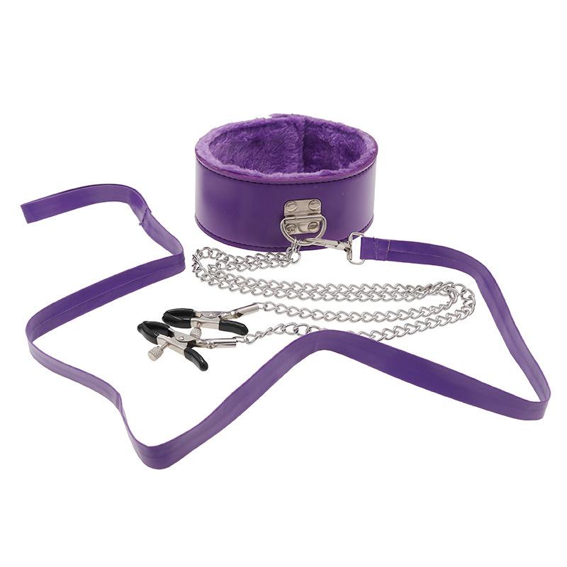 Plush Collar Nipple Clamp Chain Sex Toys Sex Tools for Women Wear Adult Love Aid Toys for Training