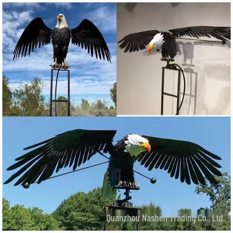 Eule Windmühle Schmiedeeisen Vogel Garten Terrasse Dekoration