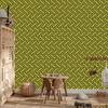 Wallpaper Geometric Pattern Yellow and Olive for Living Room and Bedroom 50x1000