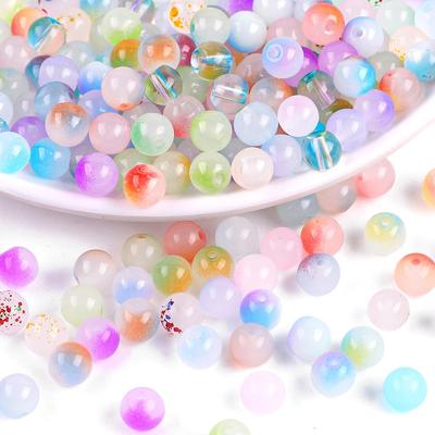 50 pz/borsa 8mm colori misti della caramella perline sparse di cristallo di vetro per la creazione di gioielli fai da te con collana braccialetto