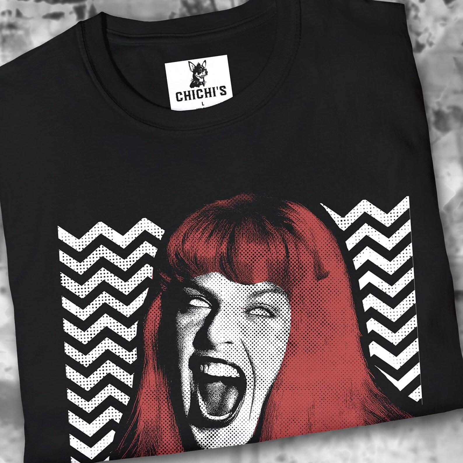 Laura Palmer Screaming Twin Peaks Red Room Chevron Retro Graphic Tee 4XL