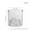 5 Oz 3D Guanshan Whiskey Glass Set Transparent Crystal Cup Suitable for Drinking Whiskey Cognac Cocktail Ice Wine Glass