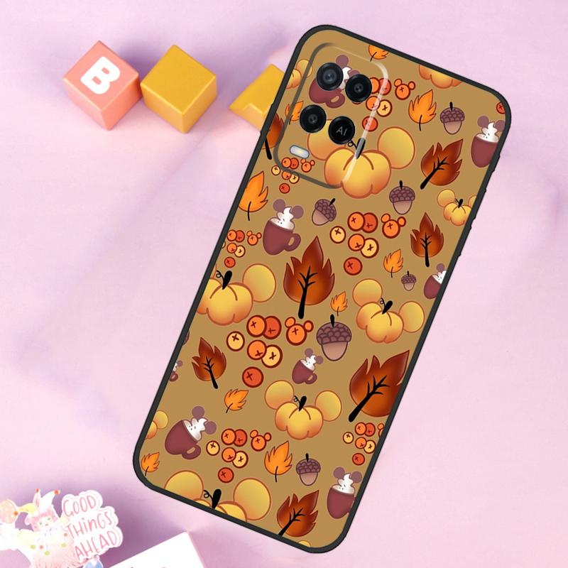 Herbst Kürbis Hülle Für Oppo A54 A74 A94 A40 A60 A80 A18 A38 A58 A78 A98 A96 A76 A16 A15 A17 A57 A5 A6 Pro