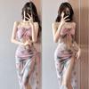 Thailand Ginger Yellow Niche Split Flower Bikini Island Vacation Slimming Hot Three-piece Swimsuit Women