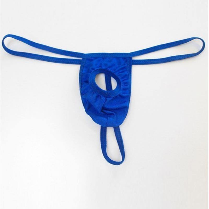 Sexy Men Lingerie Underwear T-back Open Front Bugle Pouch G-String Thong Briefs