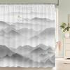 Ink Painting landscape 180x180cm Shower Curtains Waterproof Polyester Chinese style Flower Birds Bathroom Curtain With Hooks