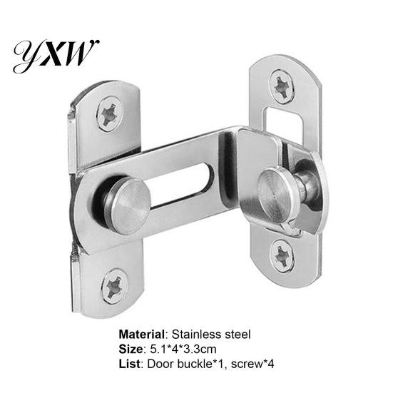 Door Latch 90 Degree Hasp Anti-rust Sturdy High Hardness Locks Safe Bolt Lock for