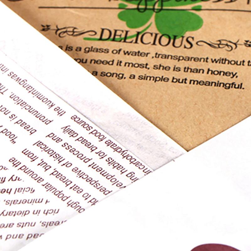 100 Pièces Forme Triangle Emballage Papier Kraft Sandwich Résistant à l'Huile Donut Pain Hamburger Sachet Jetable Cuisine Fête Restaurant