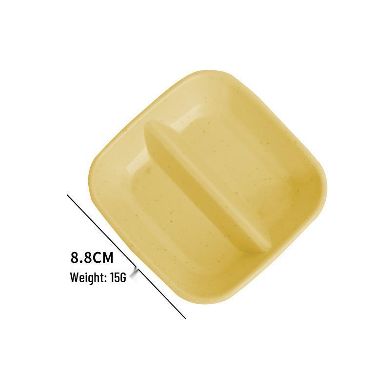 Wheat Straw Small Plate Set: Seasoning, Vinegar, Soy Sauce, Bone, Snack, and Vegetable Dishes