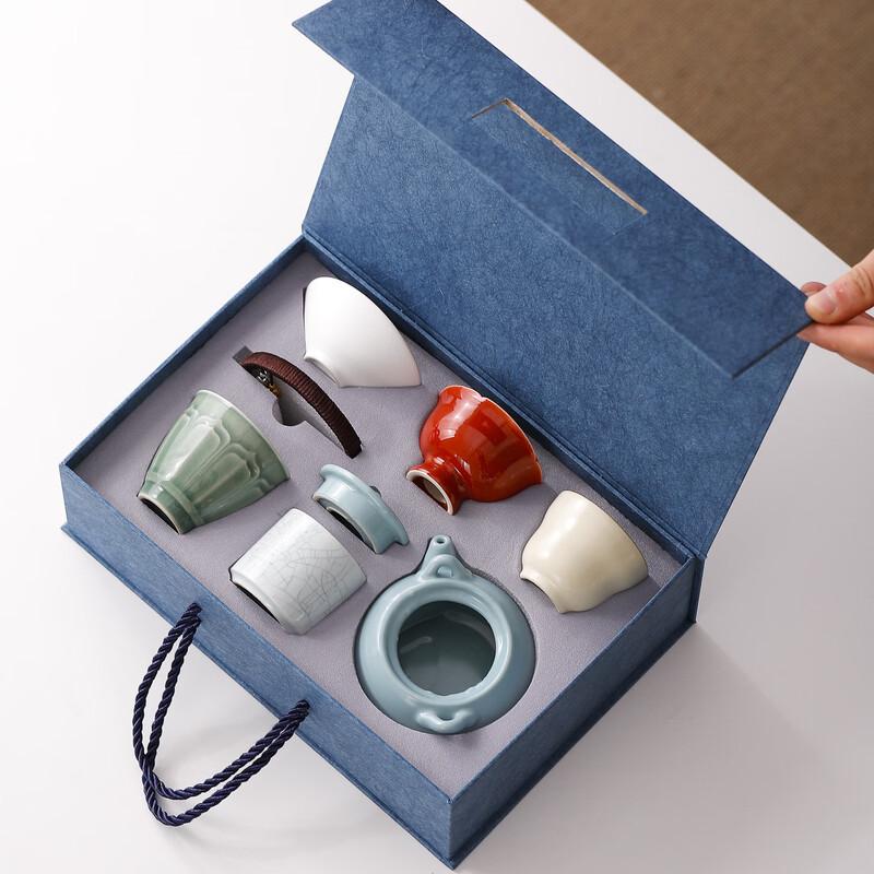 Traditional Chinese Five Great Kilns Ceramic Tea Set