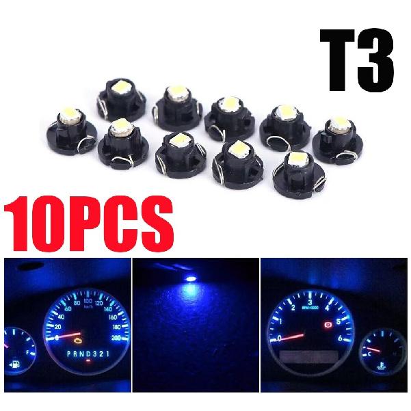 T3 Neo Wedge Dashboard LED Bulb Gauge Cluster A/C Trument Panel Dash Light*10