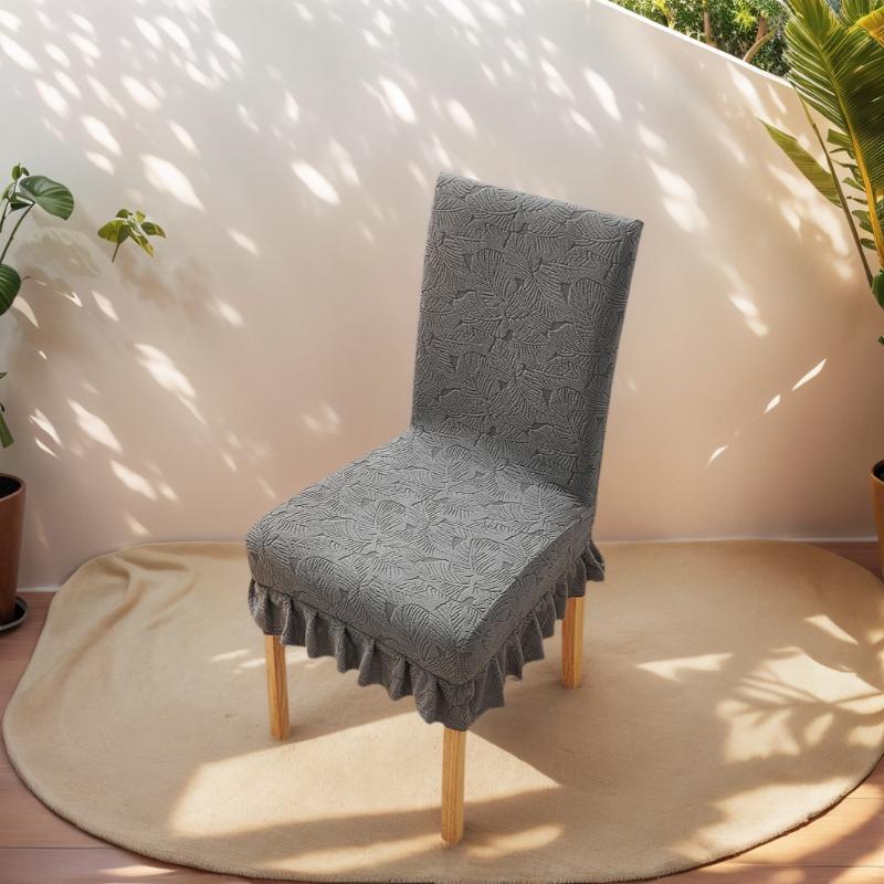 2025 Jacquard Stretch Skirted Chair Cover All-Season Universal Home Dining Chair Cover