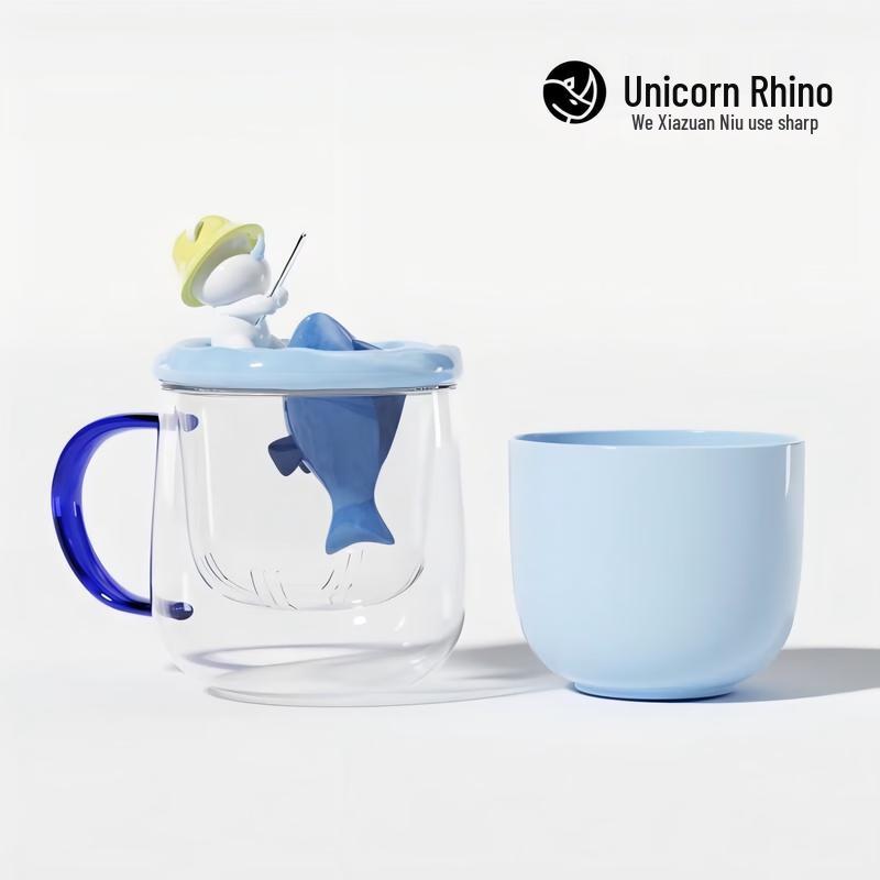 Unicorn Rhino Childhood Series Tea Infuser Mug Set