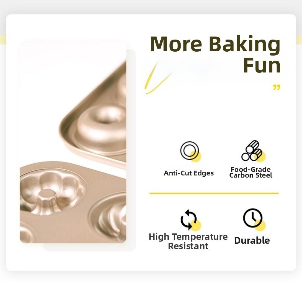 Carbon Steel Cake Baking Tray Non-Stick Donut Muffin Pan DIY Baking Mold Donut Baking Mold Pudding