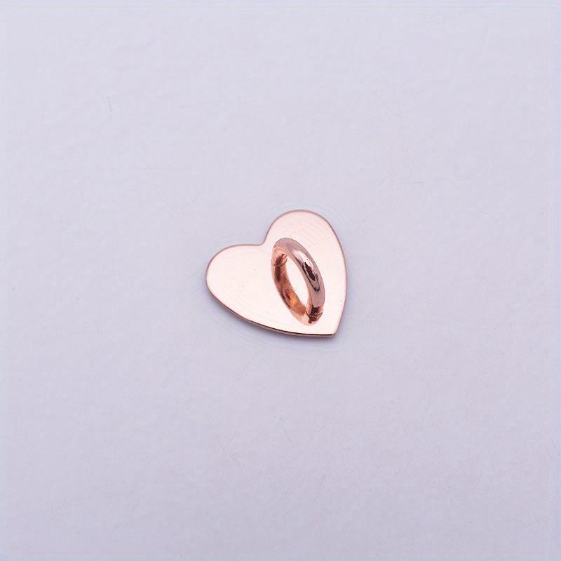 10/8/6/4/2/1PCS Adhesive Metal Heart Phone Charm Holder Mobile Phone Case Finger Ring Stand Hook Buckle Charm Clasp Accessory