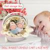 Cotton Doll Storage Box For Doll Mattress Bedding Doll Basket Cradle Stroller Lace Mat