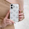 Hollow Love Phone Case For iPhone17promax Beads Decorated 14 Transparent For Apple 15 Soft Case