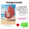 Frameless DIY Pearl Bead Painting Kit Peacock Pattern Creative Relaxing Craft Canvas Home Decor Adult Gift