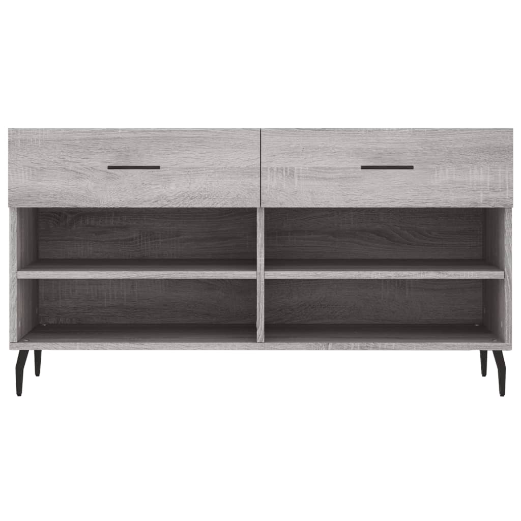 Shoe Bench Gray Sonoma 102x35x55 cm Particleboard