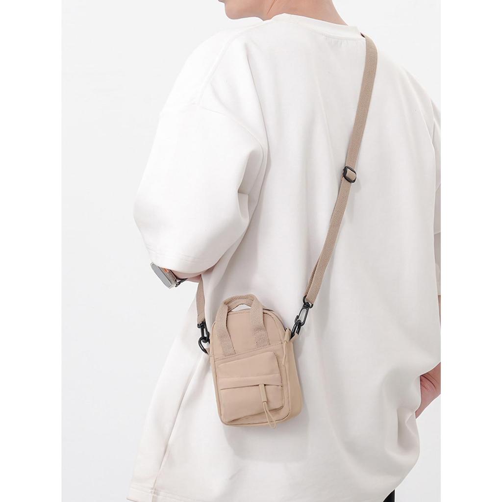 Spring/Summer New Casual Crossbody Bag Nyl Fabric Simple and Versatile Small Shoulder Bag Outdoor Fitness Cycling Phe Bag