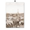 Wall Art Beige Paris Vintage Building Champagne Flower Fashion Girl Living Room Decor Canvas Painting Posters And Prints Picture