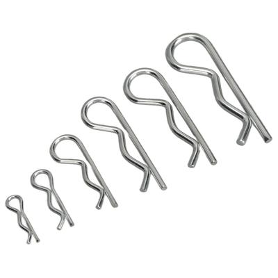100PCS R Clip Assortment Kit Carbon Steel Hairpin Retaining Pin Clip M1 M1.2 M1.5 M1.85 M2 M2.5