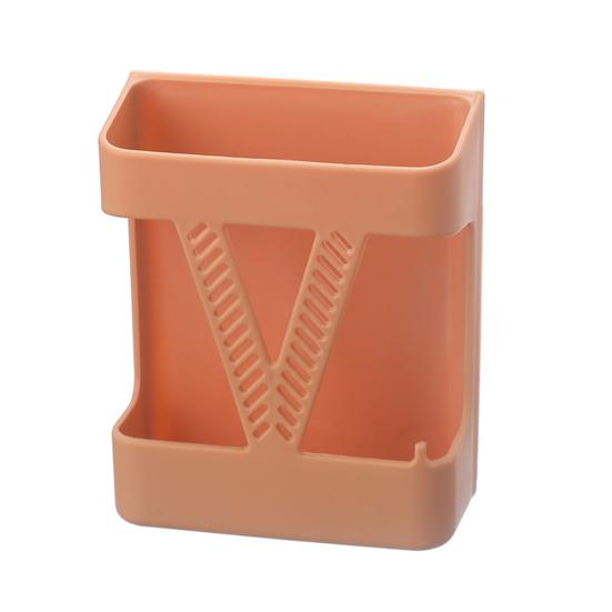 

Органайзер с дистанционным управлением, настенное крепление, самоклеящийся легкий ящик для хранения с пультом дистанционного управления для мобильного телефона для спальни оранжевый