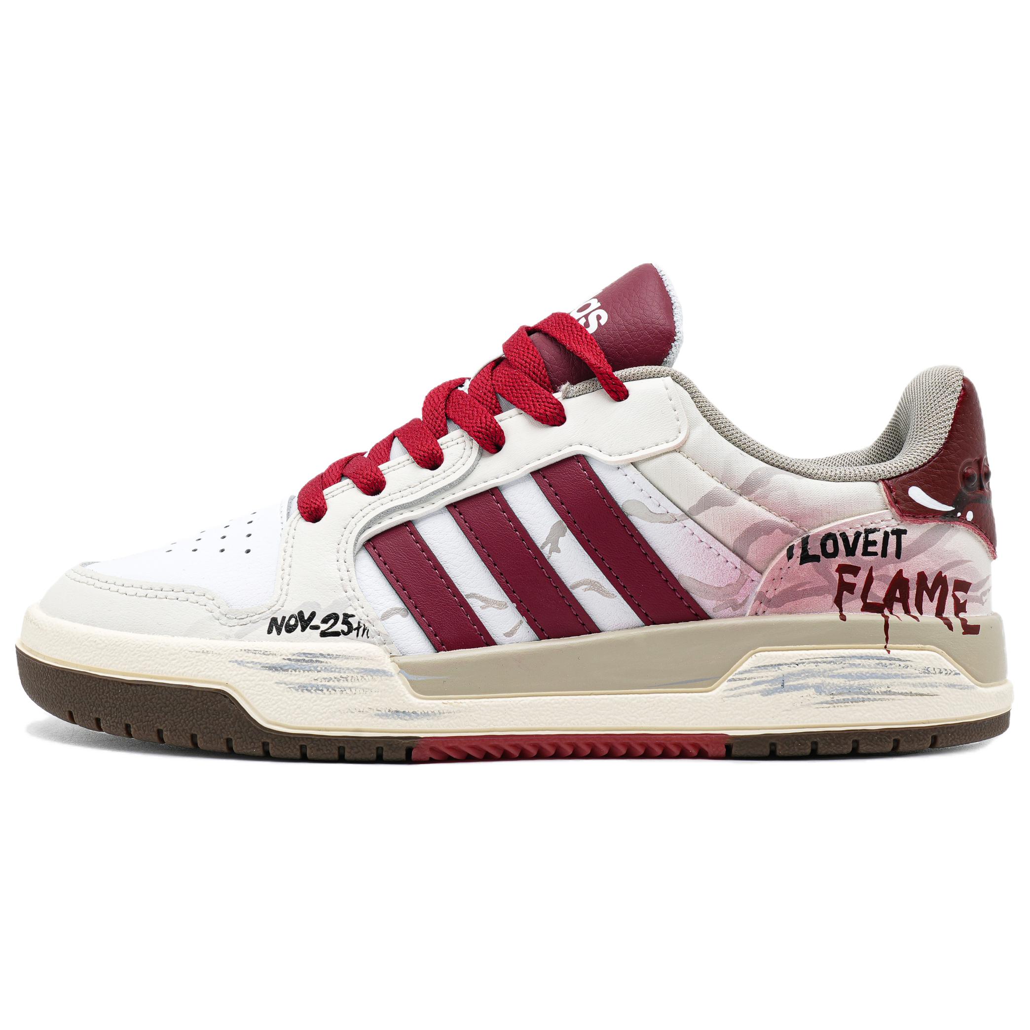 

Adidas Neo Entrap Thermal Abrasion Resistant Balance Low top Skateboard Shoes Unisex Beige White Red FW3462(Team1052-) 36⅔