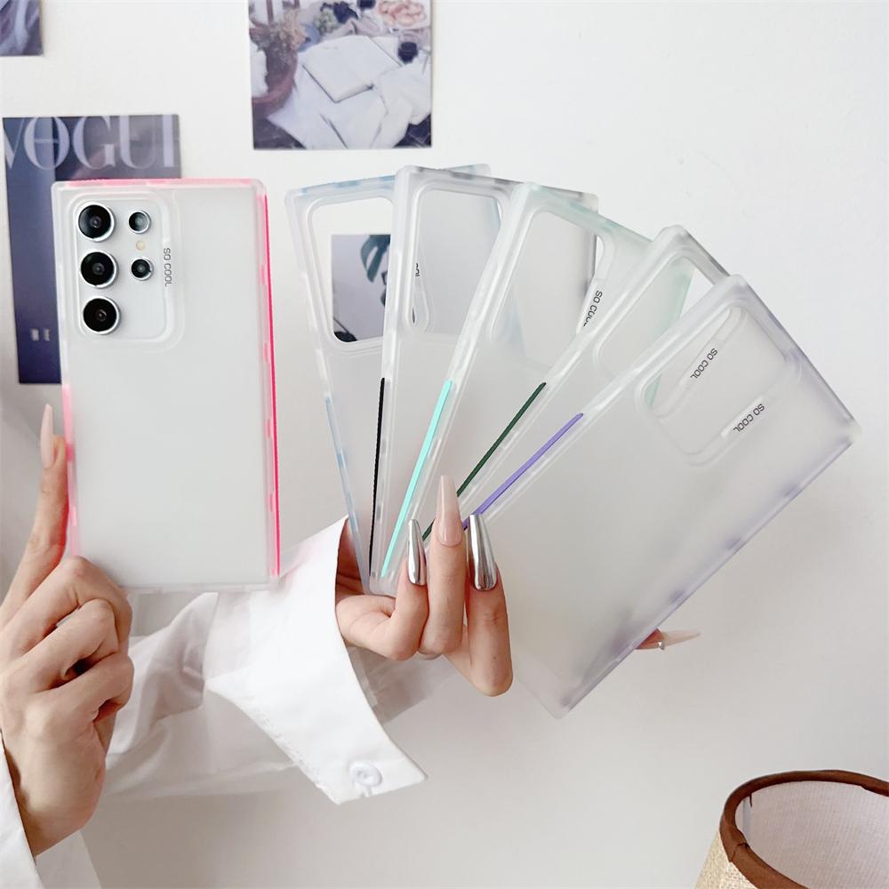 Matte Clear Soft Case for Samsung Galaxy S24 Ultra S24 Plus S23 S21 FE A15 A55 A35 5G A34 A25 A23 A13 A14 Shockproof TPU Cover
