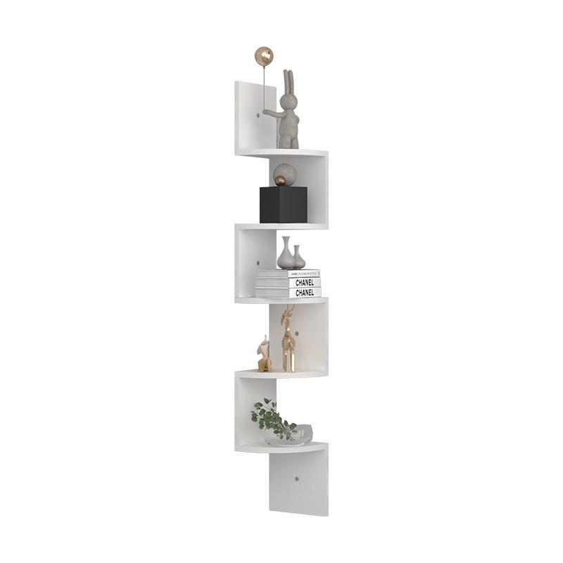 Wall-Mounted Multi-Layer Shelf: Corner Storage and Decoration for Bathroom, Bedroom, and Living Room.