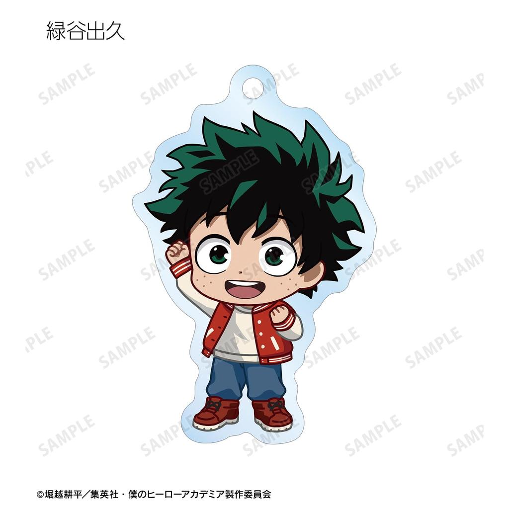 TV Anime "My Hero Academia" Trading Chibi Character Red Casual Clothes Ver. Acrylic Keychain Box of 15