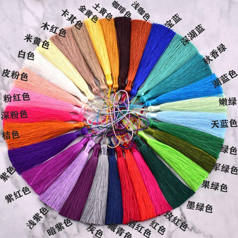 10CM Ice Silk Tassel Tassels Ancient Style Sachet Fan Pendant Bookmark Pendant Ear Diy Handmade Material Fringe Trim
