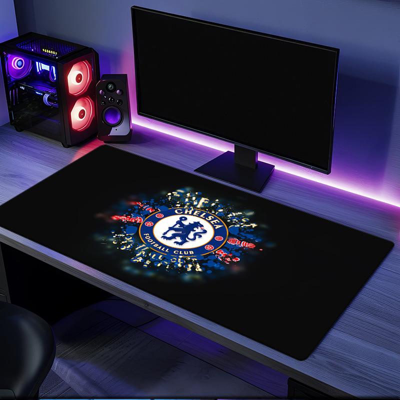 Chelsea Football Club Crest mouse pad, rubber base, esports desk mat, mouse pad for gamers and office use, gaming desk , easy to clean mat